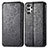 Custodia Portafoglio In Pelle Fantasia Modello Cover con Supporto S01D per Samsung Galaxy A13 4G Nero