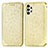 Custodia Portafoglio In Pelle Fantasia Modello Cover con Supporto S01D per Samsung Galaxy A13 4G Oro
