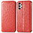 Custodia Portafoglio In Pelle Fantasia Modello Cover con Supporto S01D per Samsung Galaxy A13 4G Rosso