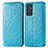 Custodia Portafoglio In Pelle Fantasia Modello Cover con Supporto S01D per Samsung Galaxy A15 4G Blu