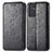 Custodia Portafoglio In Pelle Fantasia Modello Cover con Supporto S01D per Samsung Galaxy A15 5G Nero