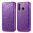 Custodia Portafoglio In Pelle Fantasia Modello Cover con Supporto S01D per Samsung Galaxy A21 Viola