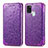 Custodia Portafoglio In Pelle Fantasia Modello Cover con Supporto S01D per Samsung Galaxy A21s Viola