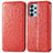 Custodia Portafoglio In Pelle Fantasia Modello Cover con Supporto S01D per Samsung Galaxy A23 4G Rosso