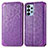 Custodia Portafoglio In Pelle Fantasia Modello Cover con Supporto S01D per Samsung Galaxy A23 5G Viola