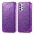 Custodia Portafoglio In Pelle Fantasia Modello Cover con Supporto S01D per Samsung Galaxy A32 4G Viola