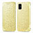 Custodia Portafoglio In Pelle Fantasia Modello Cover con Supporto S01D per Samsung Galaxy A51 4G Oro