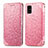 Custodia Portafoglio In Pelle Fantasia Modello Cover con Supporto S01D per Samsung Galaxy A51 5G Oro Rosa
