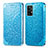 Custodia Portafoglio In Pelle Fantasia Modello Cover con Supporto S01D per Samsung Galaxy A52 4G Blu