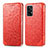 Custodia Portafoglio In Pelle Fantasia Modello Cover con Supporto S01D per Samsung Galaxy A52s 5G Rosso