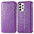 Custodia Portafoglio In Pelle Fantasia Modello Cover con Supporto S01D per Samsung Galaxy A73 5G Viola