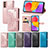 Custodia Portafoglio In Pelle Fantasia Modello Cover con Supporto S01D per Samsung Galaxy F13 4G