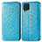 Custodia Portafoglio In Pelle Fantasia Modello Cover con Supporto S01D per Samsung Galaxy M32 4G Blu