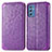 Custodia Portafoglio In Pelle Fantasia Modello Cover con Supporto S01D per Samsung Galaxy M52 5G Viola