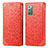 Custodia Portafoglio In Pelle Fantasia Modello Cover con Supporto S01D per Samsung Galaxy Note 20 5G Rosso