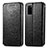 Custodia Portafoglio In Pelle Fantasia Modello Cover con Supporto S01D per Samsung Galaxy S20 Plus 5G Nero