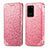 Custodia Portafoglio In Pelle Fantasia Modello Cover con Supporto S01D per Samsung Galaxy S20 Ultra 5G Oro Rosa