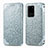 Custodia Portafoglio In Pelle Fantasia Modello Cover con Supporto S01D per Samsung Galaxy S20 Ultra Argento