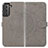 Custodia Portafoglio In Pelle Fantasia Modello Cover con Supporto S01D per Samsung Galaxy S22 Plus 5G Grigio