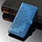 Custodia Portafoglio In Pelle Fantasia Modello Cover con Supporto S01D per Samsung Galaxy S24 Ultra 5G Blu