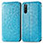 Custodia Portafoglio In Pelle Fantasia Modello Cover con Supporto S01D per Sony Xperia 10 III SO-52B Blu