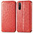 Custodia Portafoglio In Pelle Fantasia Modello Cover con Supporto S01D per Sony Xperia 10 III SO-52B Rosso