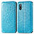 Custodia Portafoglio In Pelle Fantasia Modello Cover con Supporto S01D per Sony Xperia Ace II Blu