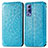 Custodia Portafoglio In Pelle Fantasia Modello Cover con Supporto S01D per Vivo iQOO Z3 5G Blu