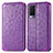 Custodia Portafoglio In Pelle Fantasia Modello Cover con Supporto S01D per Vivo V21e 5G Viola