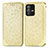 Custodia Portafoglio In Pelle Fantasia Modello Cover con Supporto S01D per Vivo V23 5G Oro