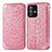 Custodia Portafoglio In Pelle Fantasia Modello Cover con Supporto S01D per Vivo V23 5G Oro Rosa