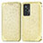 Custodia Portafoglio In Pelle Fantasia Modello Cover con Supporto S01D per Vivo X70 5G Oro