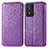 Custodia Portafoglio In Pelle Fantasia Modello Cover con Supporto S01D per Vivo Y74s 5G Viola