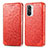 Custodia Portafoglio In Pelle Fantasia Modello Cover con Supporto S01D per Xiaomi Mi 11X Pro 5G Rosso