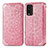 Custodia Portafoglio In Pelle Fantasia Modello Cover con Supporto S01D per Xiaomi Redmi 9T 4G Oro Rosa