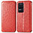 Custodia Portafoglio In Pelle Fantasia Modello Cover con Supporto S01D per Xiaomi Redmi K40S 5G Rosso