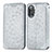 Custodia Portafoglio In Pelle Fantasia Modello Cover con Supporto S01D per Xiaomi Redmi K50 Gaming 5G Argento