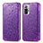 Custodia Portafoglio In Pelle Fantasia Modello Cover con Supporto S01D per Xiaomi Redmi Note 10 Pro Max Viola