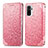 Custodia Portafoglio In Pelle Fantasia Modello Cover con Supporto S01D per Xiaomi Redmi Note 11 SE India 4G Oro Rosa