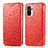 Custodia Portafoglio In Pelle Fantasia Modello Cover con Supporto S01D per Xiaomi Redmi Note 11 SE India 4G Rosso