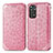 Custodia Portafoglio In Pelle Fantasia Modello Cover con Supporto S01D per Xiaomi Redmi Note 11S 4G Oro Rosa