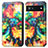 Custodia Portafoglio In Pelle Fantasia Modello Cover con Supporto S02D per Google Pixel 6a 5G Multicolore