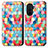 Custodia Portafoglio In Pelle Fantasia Modello Cover con Supporto S02D per Huawei Enjoy 50