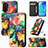 Custodia Portafoglio In Pelle Fantasia Modello Cover con Supporto S02D per Huawei Enjoy 50