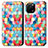 Custodia Portafoglio In Pelle Fantasia Modello Cover con Supporto S02D per Huawei Enjoy 50z