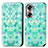 Custodia Portafoglio In Pelle Fantasia Modello Cover con Supporto S02D per Huawei Honor 60 5G Verde