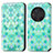 Custodia Portafoglio In Pelle Fantasia Modello Cover con Supporto S02D per Huawei Honor Magic3 5G Verde