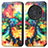 Custodia Portafoglio In Pelle Fantasia Modello Cover con Supporto S02D per Huawei Honor Magic3 Pro 5G Multicolore