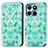 Custodia Portafoglio In Pelle Fantasia Modello Cover con Supporto S02D per Huawei Honor X6a Verde