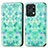 Custodia Portafoglio In Pelle Fantasia Modello Cover con Supporto S02D per Huawei Honor X7a Verde